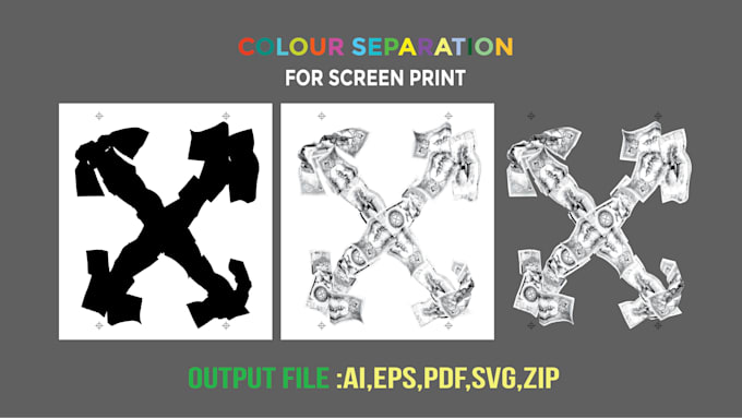do color separation for screen printing and dtf printing