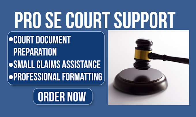 provide pro se court document preparation support
