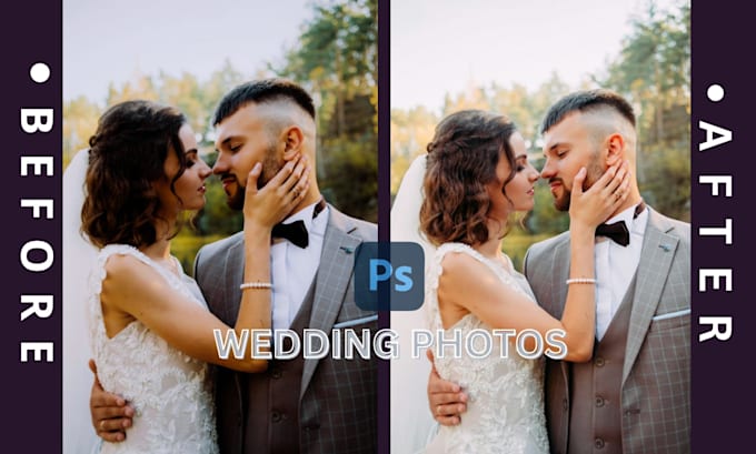 professional wedding photo editing, color correction, and retouching
