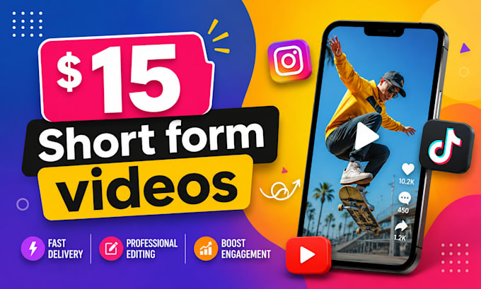 make short form editing for facebook, youtube, and tiktok