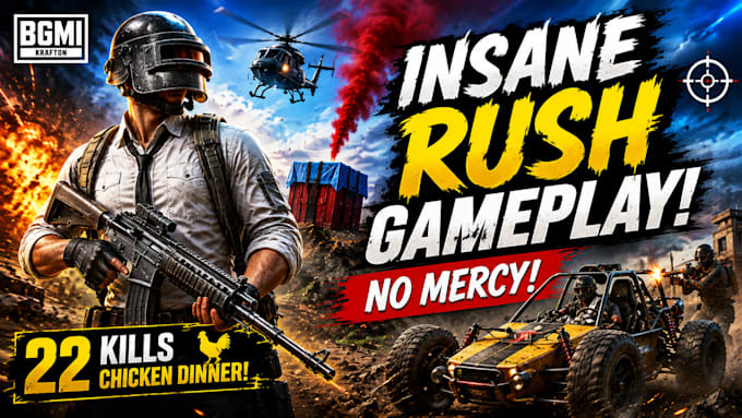 design eye catching gaming youtube thumbnails with high CTR