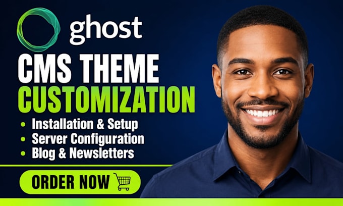 customize ghost cms website, ghost blog, newsletter and migrate your site