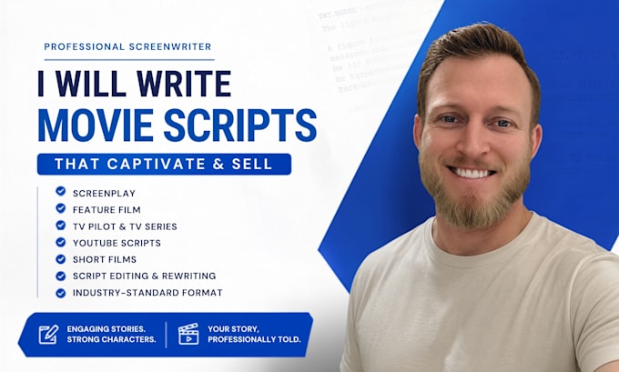 professionally write movie script screenplay screenwriting TV pilot youtube
