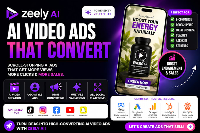 create high converting zeely ai video ads for your business