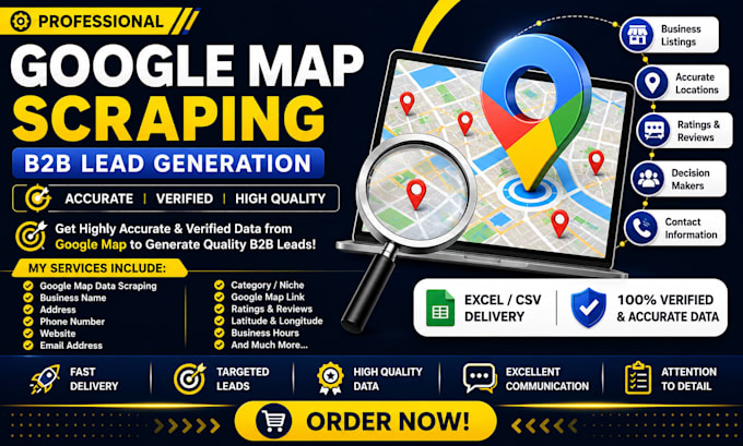 do google map scraping, b2b lead generation, email verified