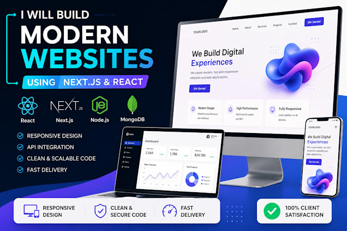 develop custom web app solutions using nextjs and react
