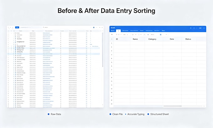 provide accurate data entry file sorting and full virtual assistant service