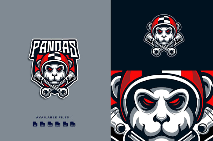 create a unique panda logo with custom concepts