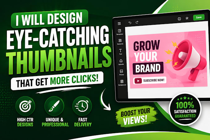 design high CTR youtube thumbnails that increase views and clicks