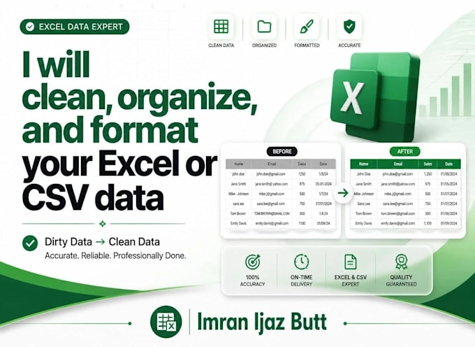do excel data entry, PDF to excel, data cleaning and formatting