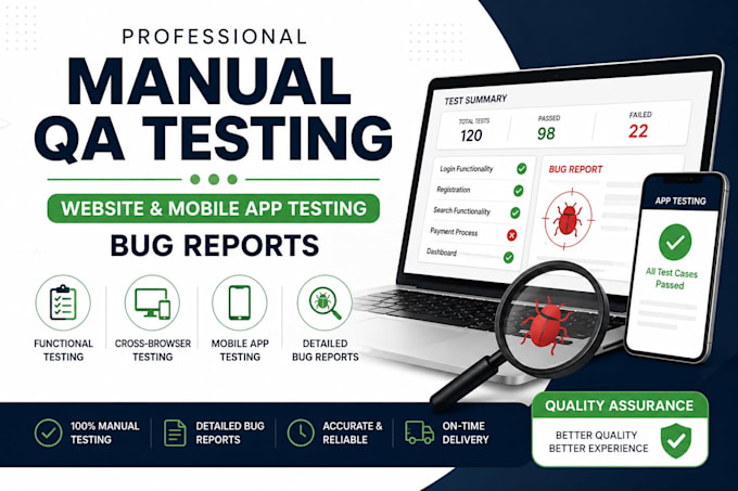 perform manual QA testing for your website or mobile app with test cases