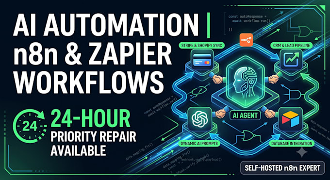 build custom n8n zapier and make automation workflows