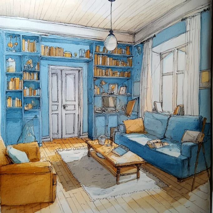 do interior render for your small room