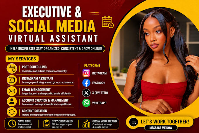 instagram virtual assistant email assistant canva assistant admin support VA