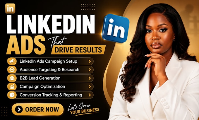 setup manage and optimize linkedin ads campaigns for b2b lead generation