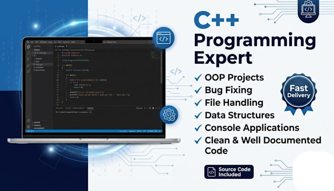 do c plus plus programming, oop tasks and bugs fixing