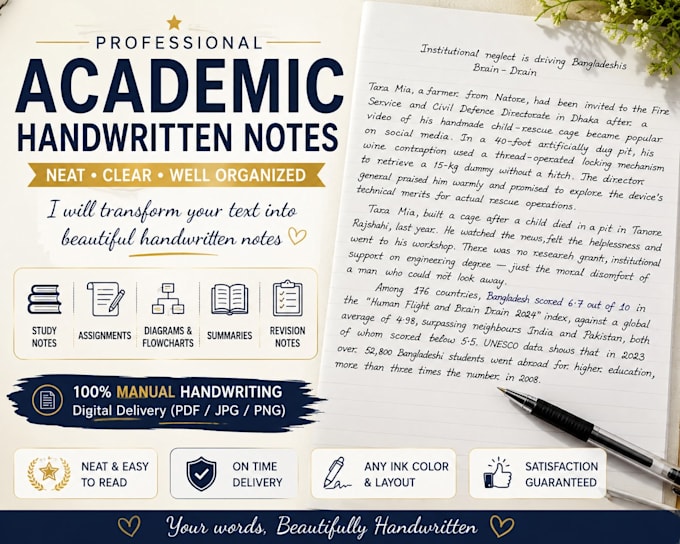 create eye soothing academic notes and formal writings