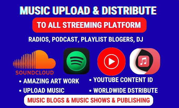distribute music to all streaming platforms and fix rejecting issues with dps