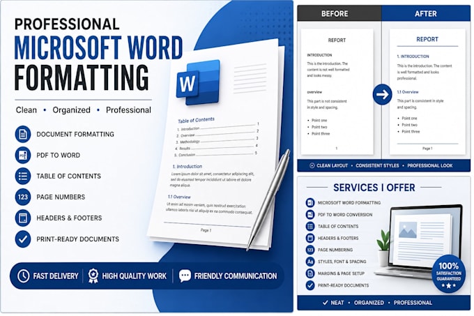 professionally format microsoft word documents