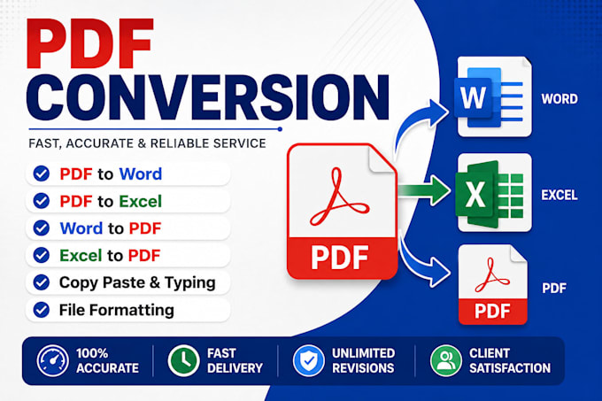 convert PDF to word, PDF to excel and do file conversion