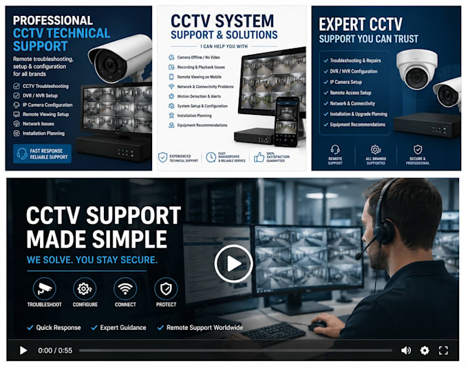 provide remote technical support for cctv hikvision and dahua systems