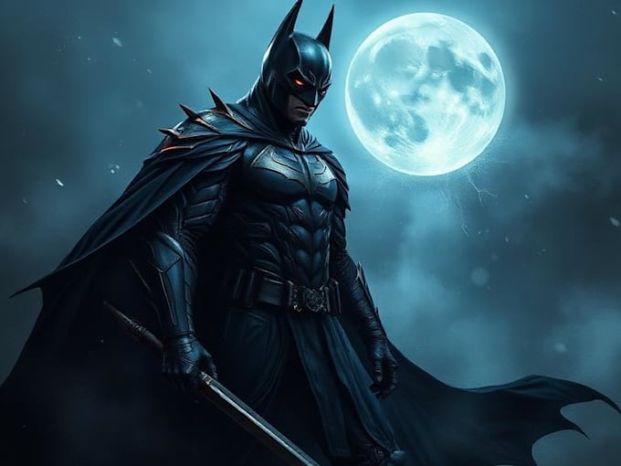 create dark knight paintings