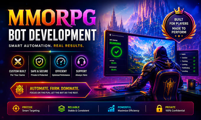 develop and set up a custom mmorpg private server with full configuration