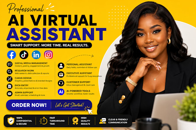 be your reliable ai virtual assistant for admin task canva design web research
