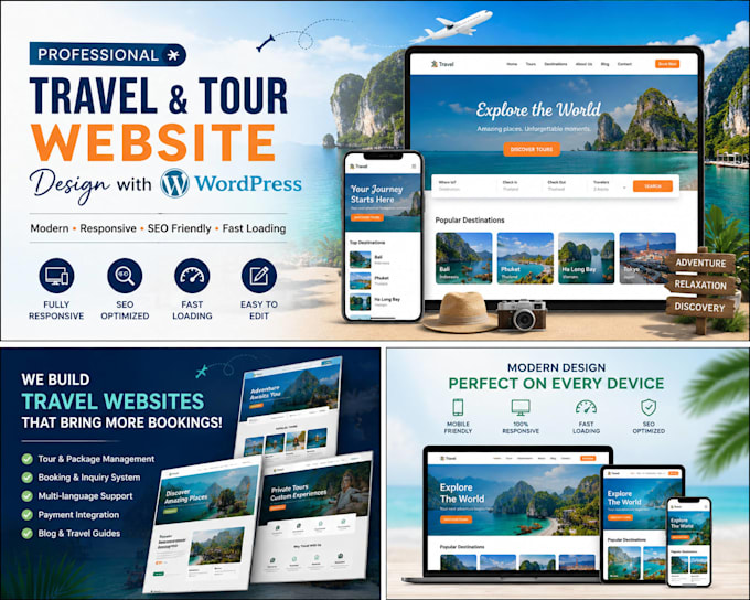 build a modern travel agency website in wordpress