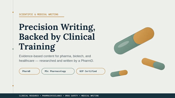 write clinical and scientific articles as a pharmd pharmacologist