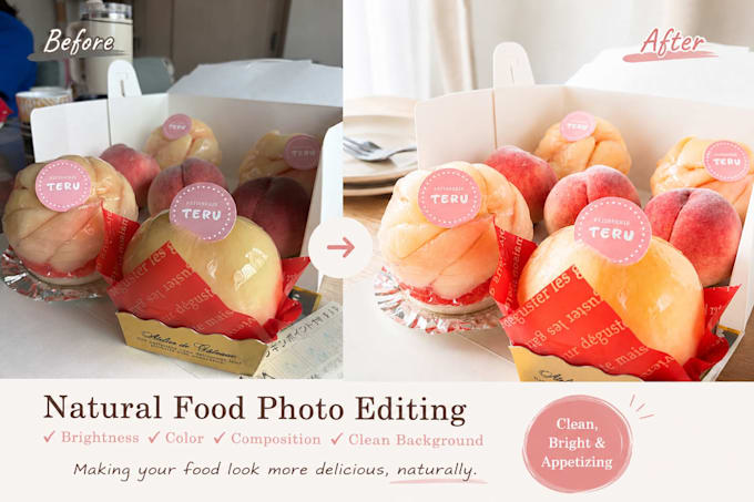 edit food photos naturally