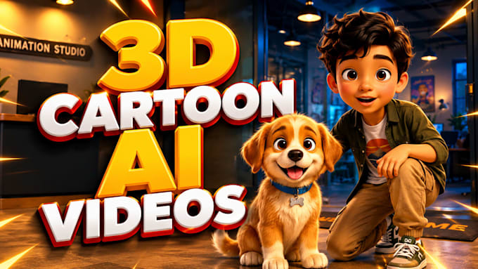 do ai cartoon video and 3d cartoon animation videos for youtube