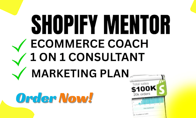 be your shopify dropshipping mentor, shopify coach, consultant, ecommerce mentor