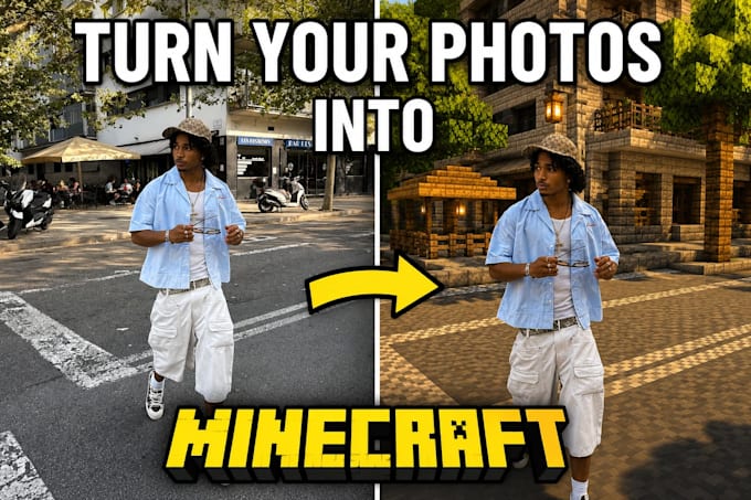 transform your photo into a minecraft aesthetic