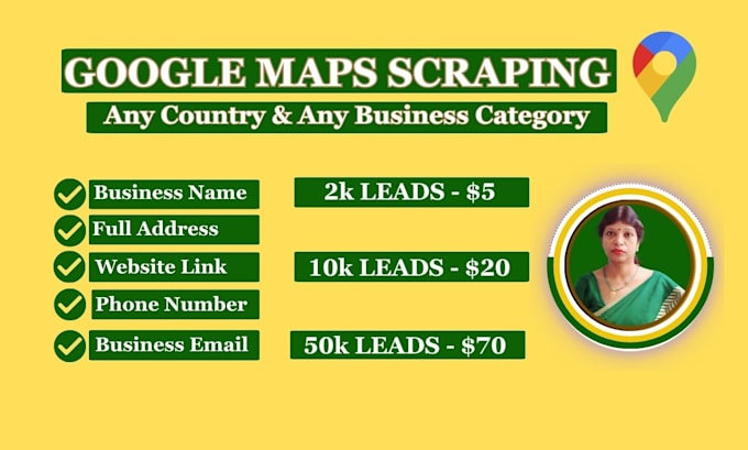 scrape google maps data with emails for lead generation
