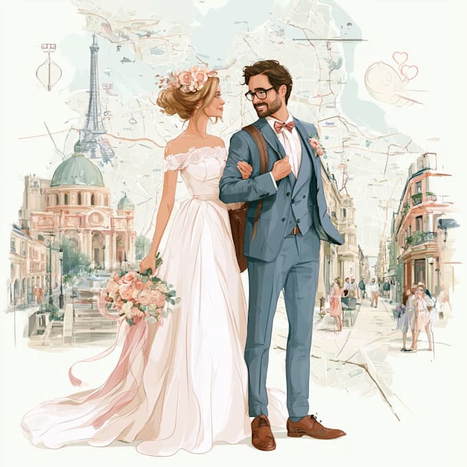 create a map illustration for your wedding