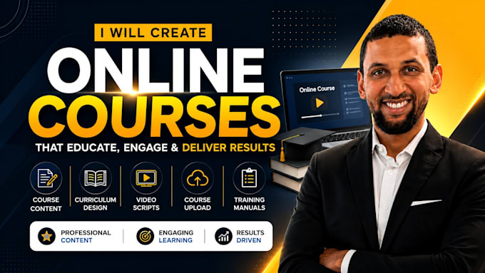 create an online course, elearning content and training manual