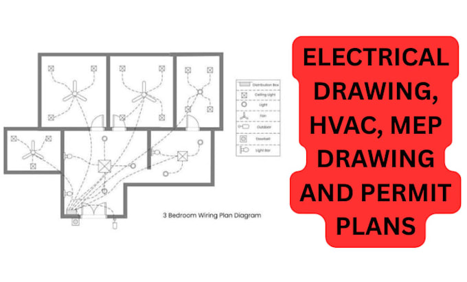 design electrical, hvac, mep drawing and permit plans