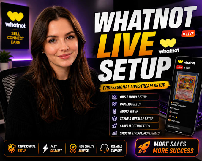 set up obs studio for whatnot live selling and streaming