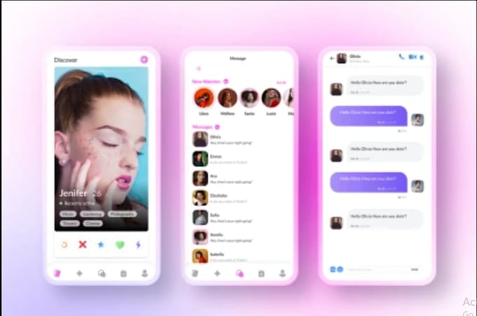 build tinder clone app, dating app, chat app, bumble, dating website, live chat