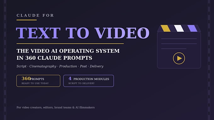 provide claude for text to video the video ai operating system