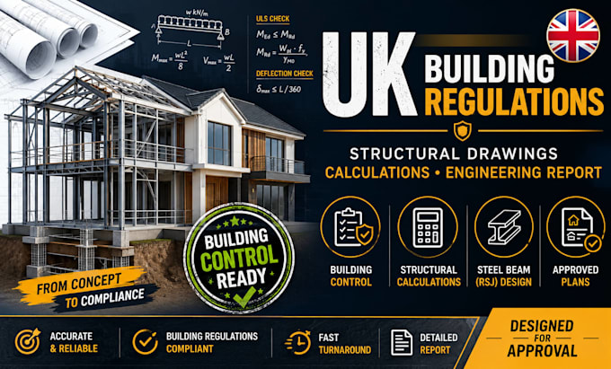 prepare UK building regulations structural drawings calculations and report