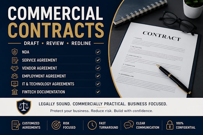 draft, review and redline your commercial contract professionally