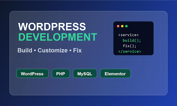 build customize or fix your wordpress website