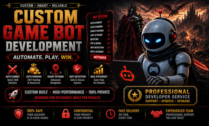develop advanced game automation and anti cheat systems for mmos