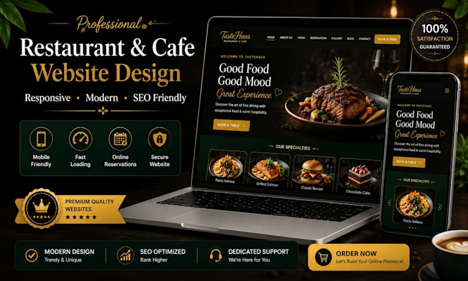 design  restaurant and cafe websites