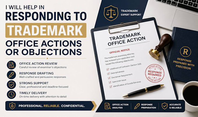 help in responding to trademark office actions or objections