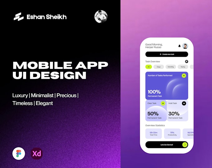 design professional mobile app UI design
