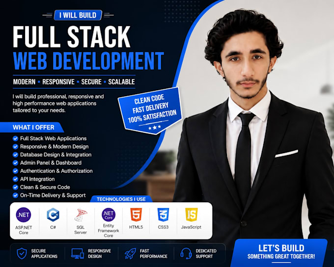 build a professional full stack web application using aspdotnet core and sql