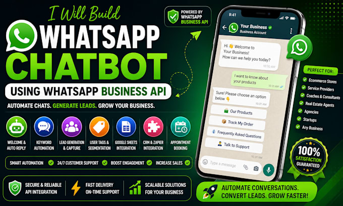 build whatsapp chatbot using whatsapp business api